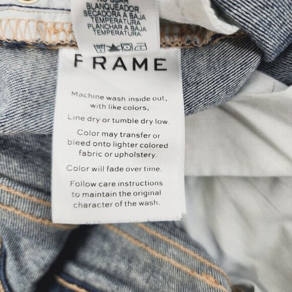 Frame Denim Jeans Le Skinny de Jeanne‎ Women's Size 24 Dark Wash Ankle Slit - Picture 11 of 13
